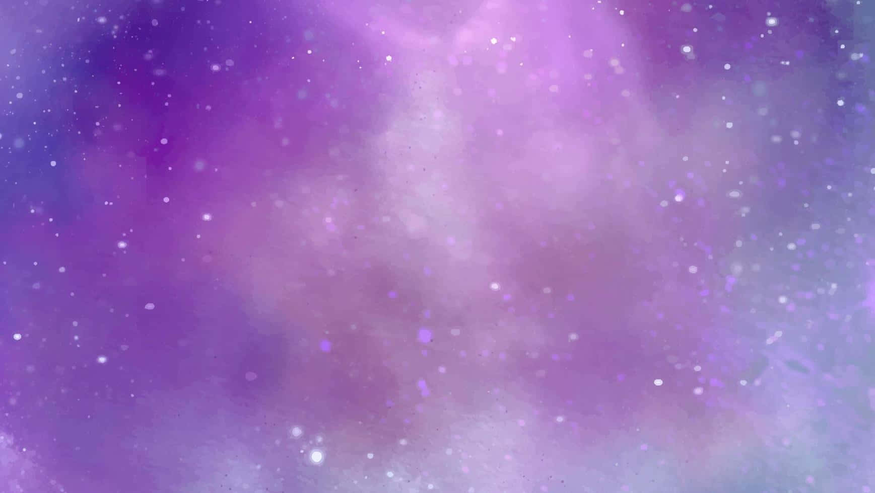 紫色和薰衣草色的宇宙星雲，帶有發光的星星和柔和的雲。