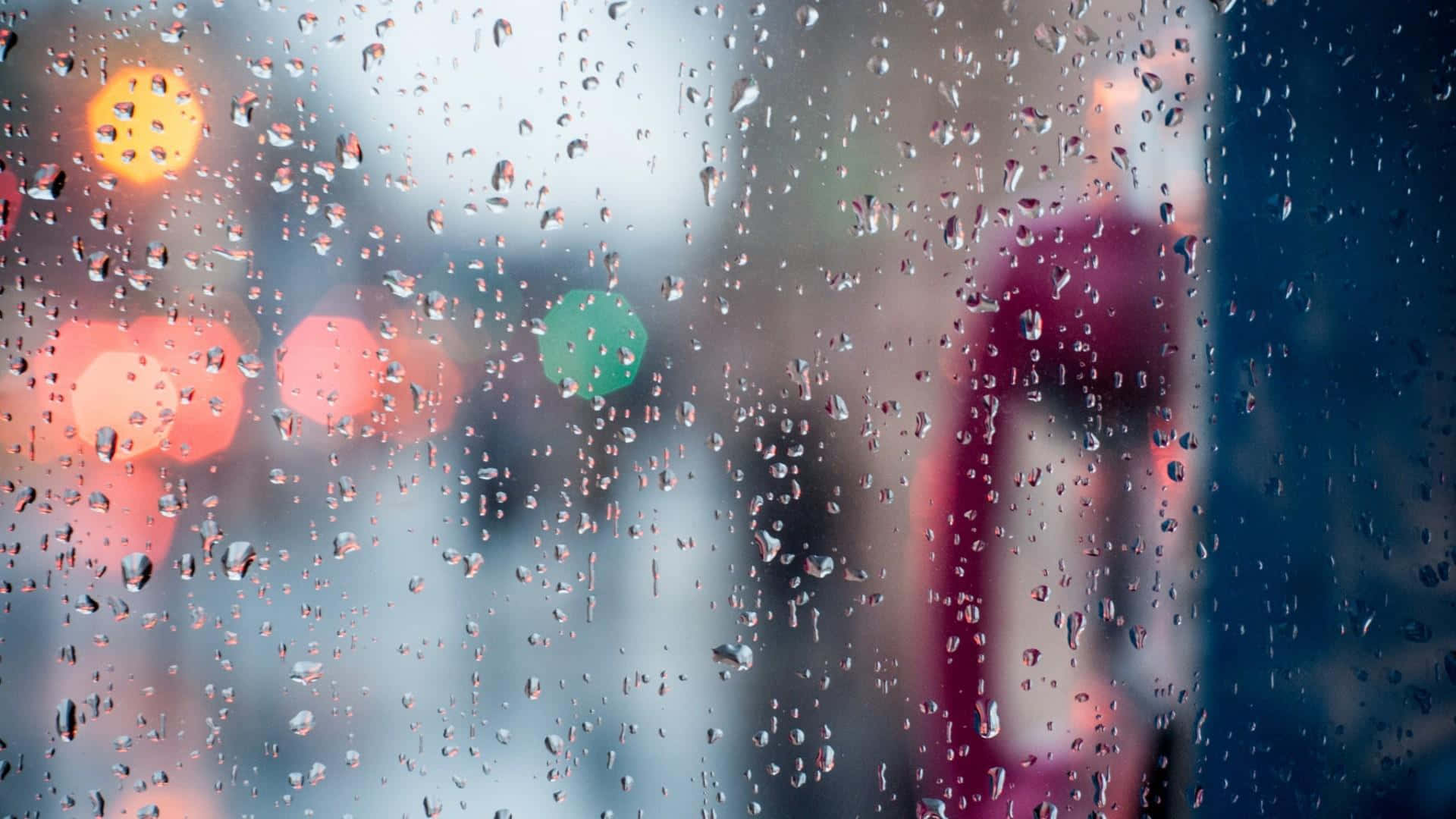 窗上的雨滴 壁紙