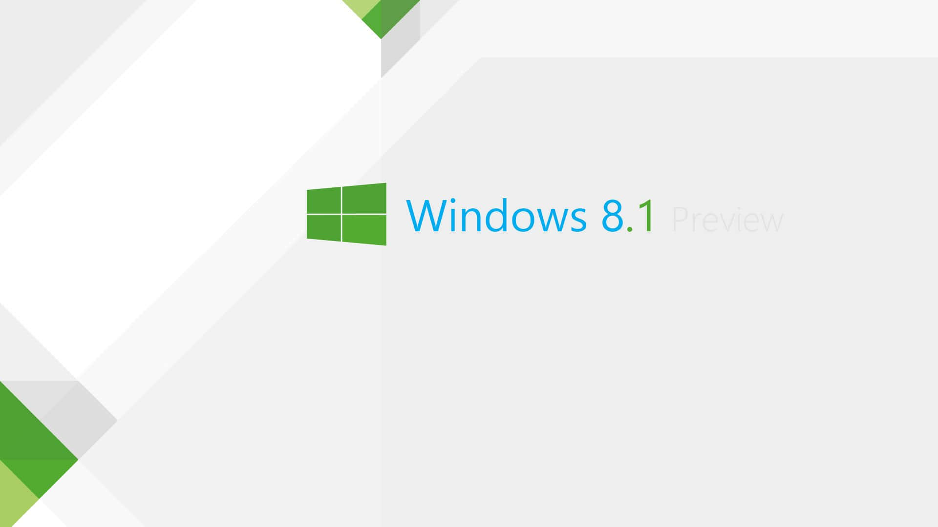 幾何背景上的 Windows 8.1 Preview 標誌。