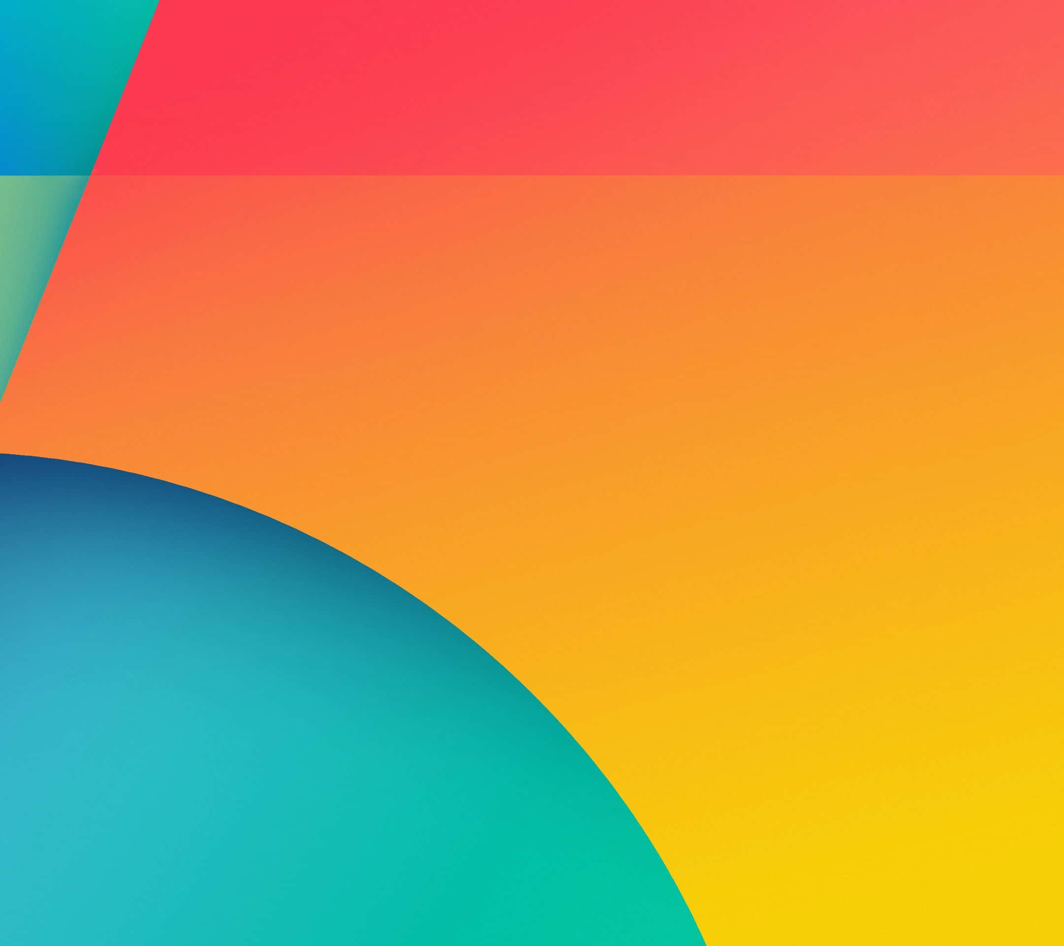 立即入手您的新手機——強勁Nexus 5 壁紙 — 充滿活力的抽象壁紙，採用青綠色、粉紅色、橙色和黃色的漸變色調，搭配大膽的幾何形狀。