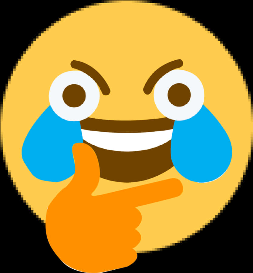 笑喊表情符號手指指.PNG 壁紙