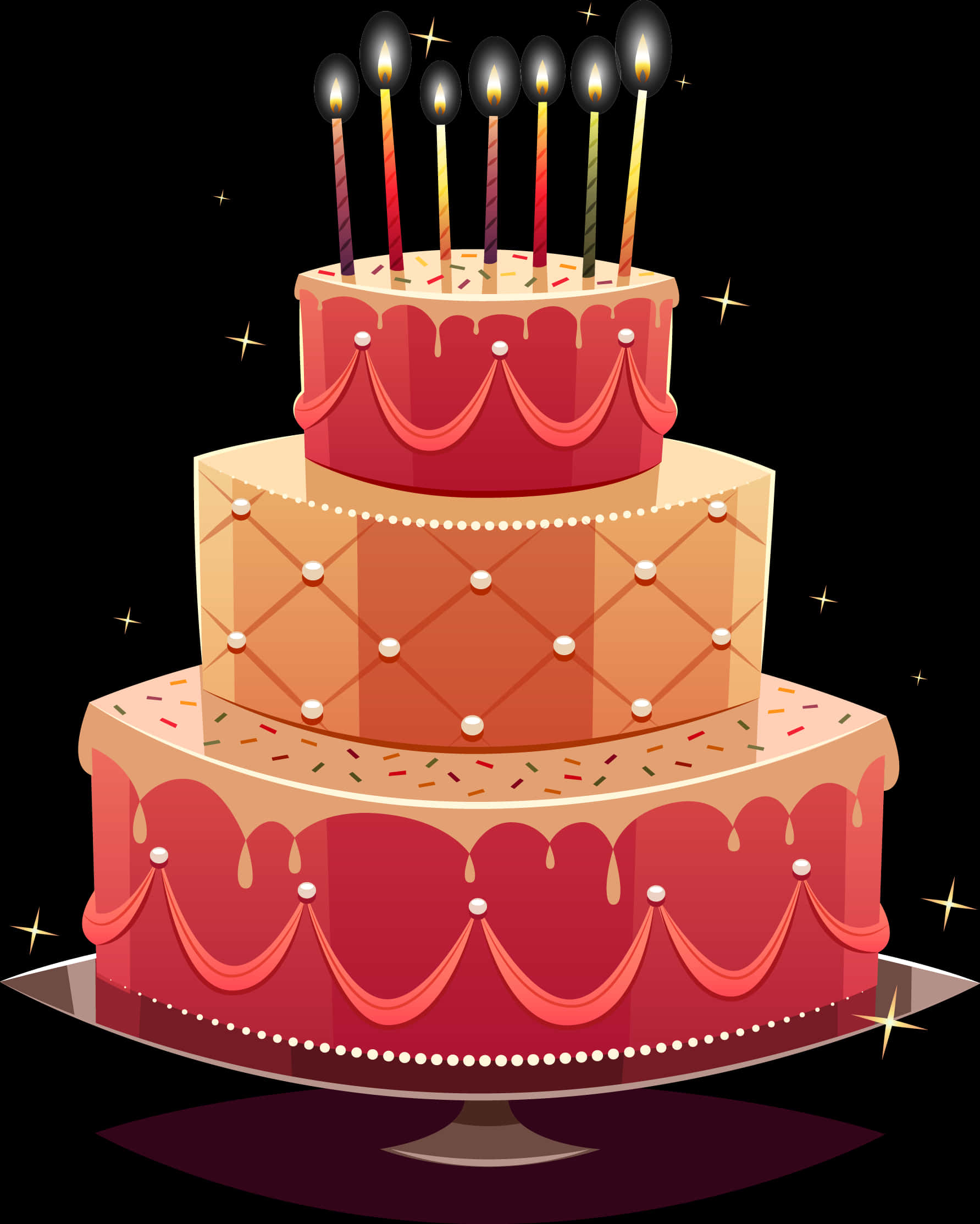 節日生日蛋糕插畫 壁紙