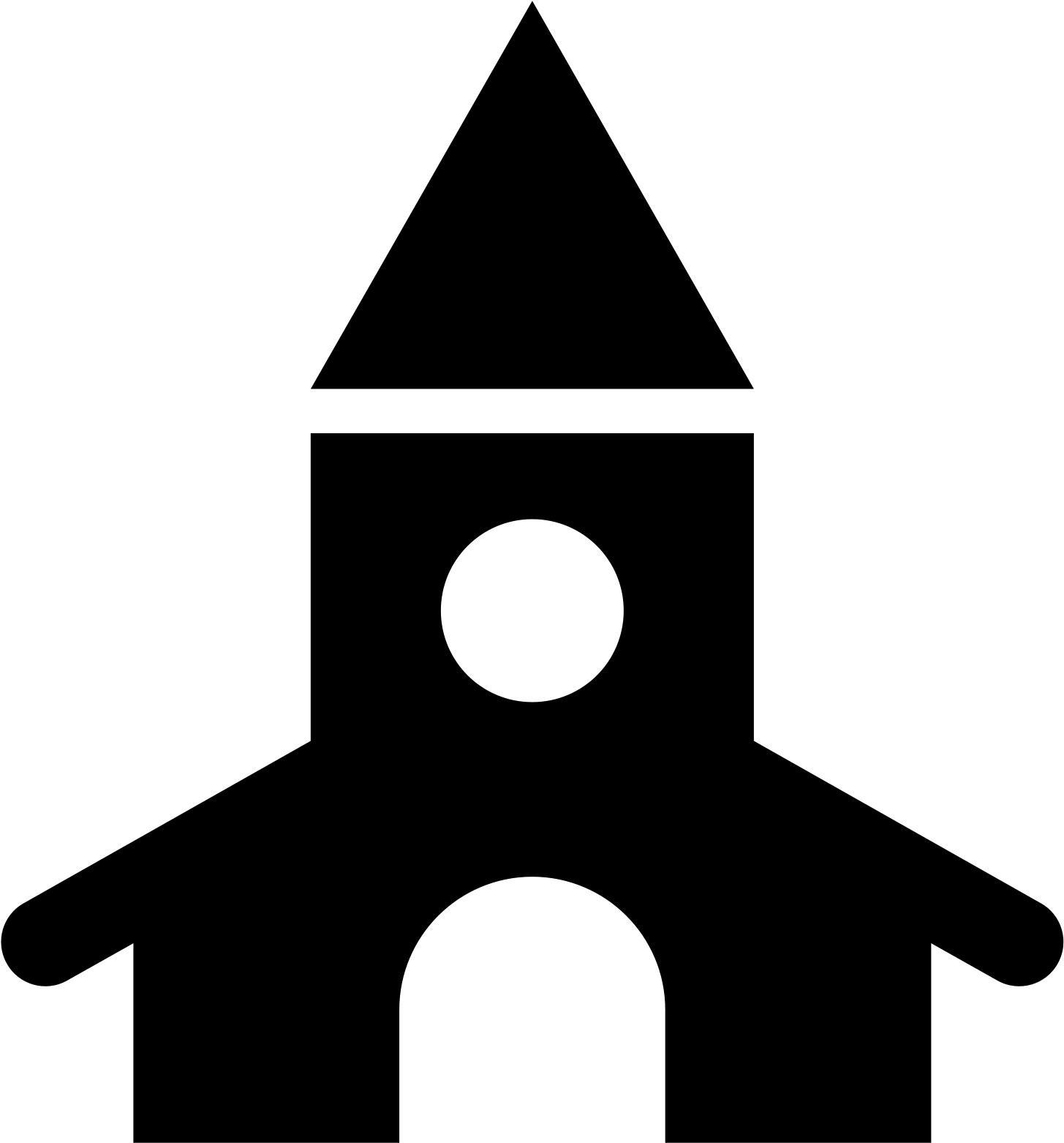 簡化教堂圖標 壁紙 — 純黑色背景，沒有可見的元素或細節。