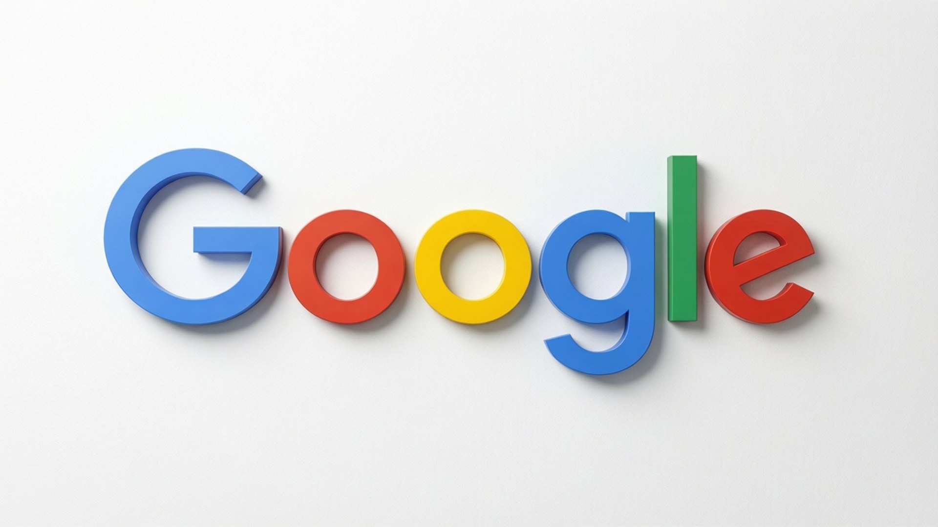 白色背景上的3D彩色Google標誌