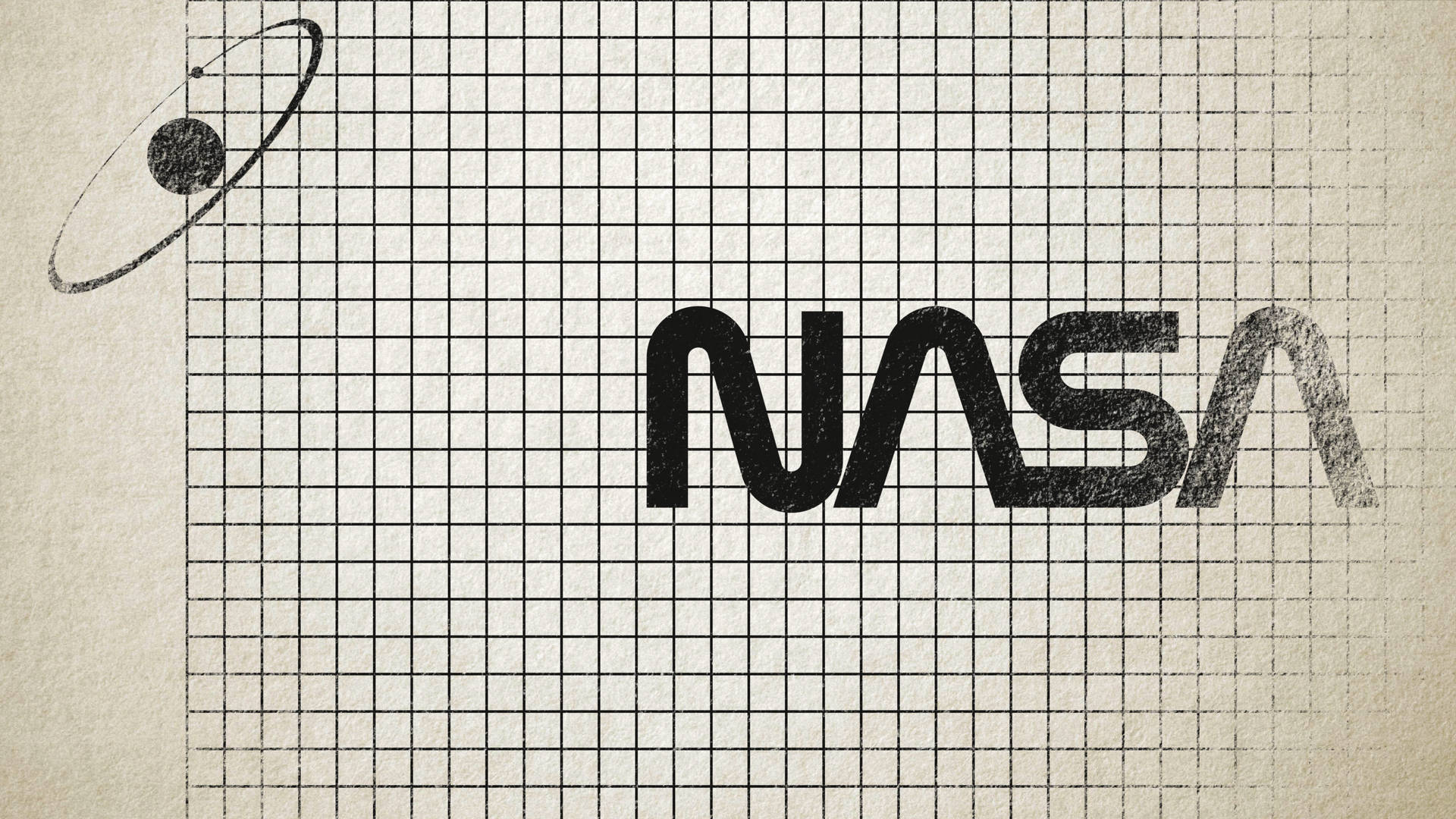 方格紙上的NASA標誌與軌道草圖