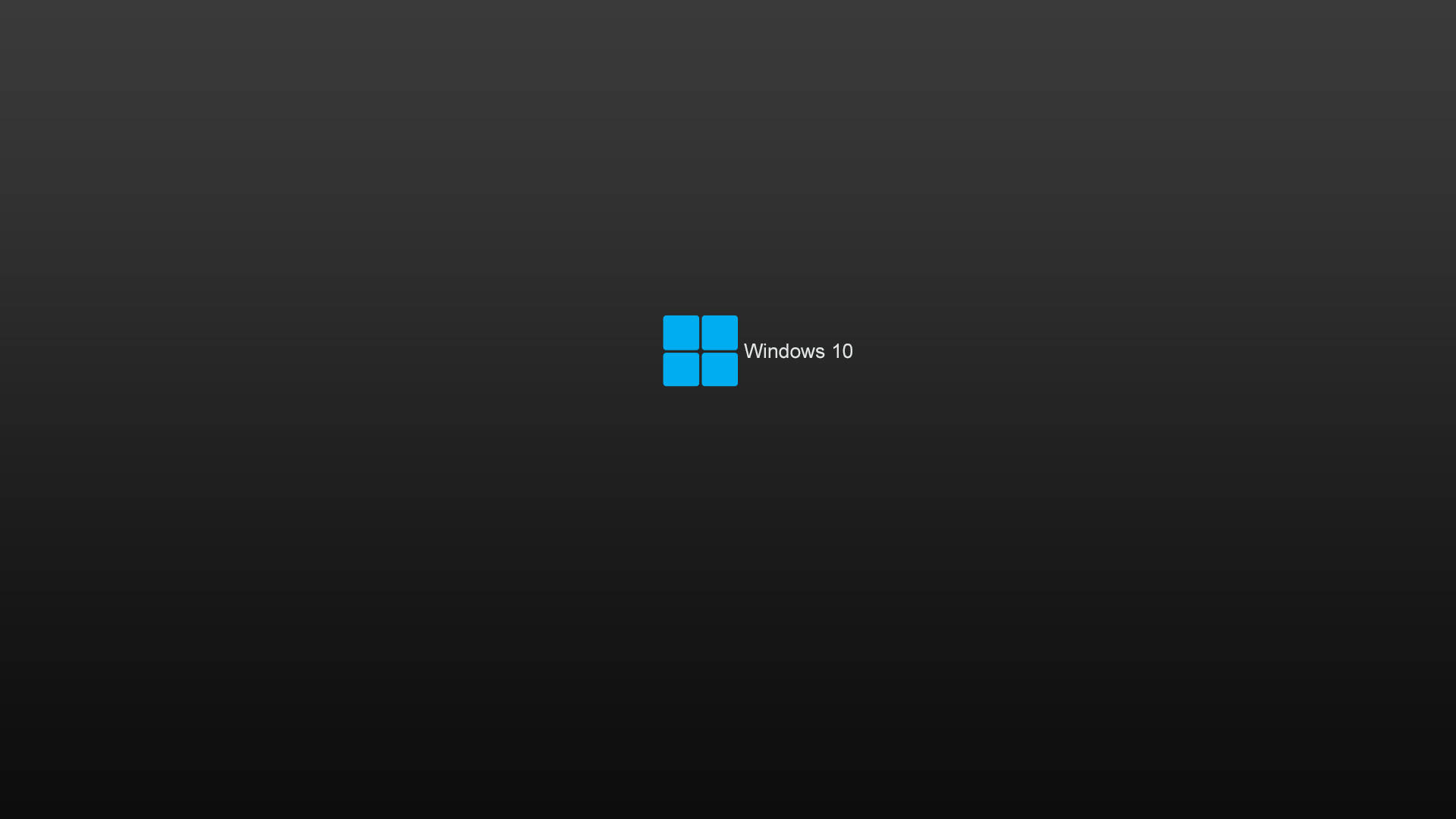 簡約 Windows 10 高清標誌 壁紙 — Windows 10 標誌居中於深色漸變背景上，帶有微妙的水平線條。