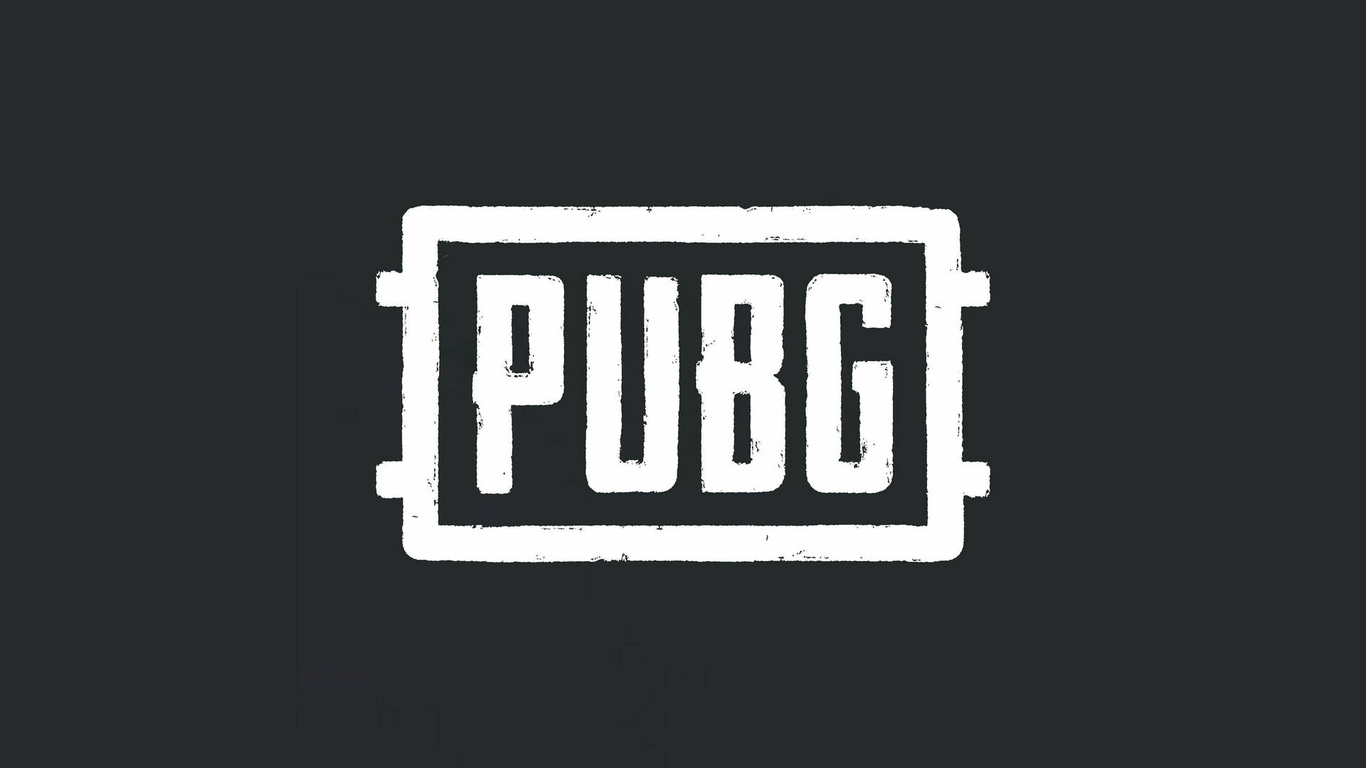 深灰色背景上的白色PUBG標誌