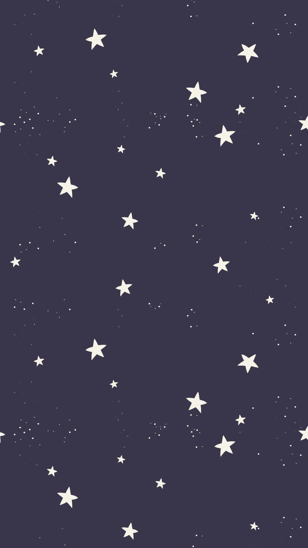 一個繁星點點的夜空，在紫色背景上有白色星星和宇宙塵埃。