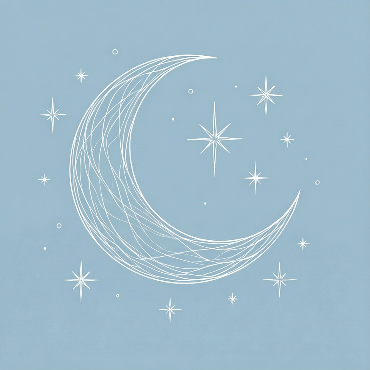 簡約月亮星星 壁紙