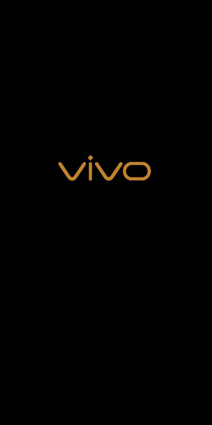黑色背景上的金色 vivo 標誌