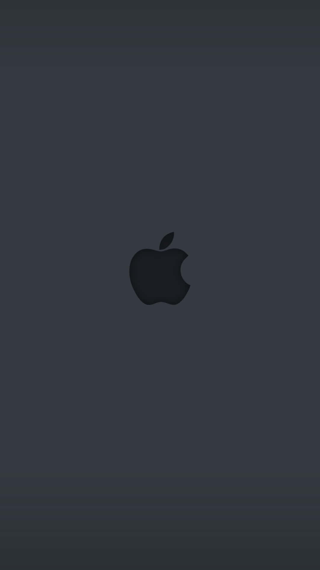黑色Apple標誌置中於深灰色背景上