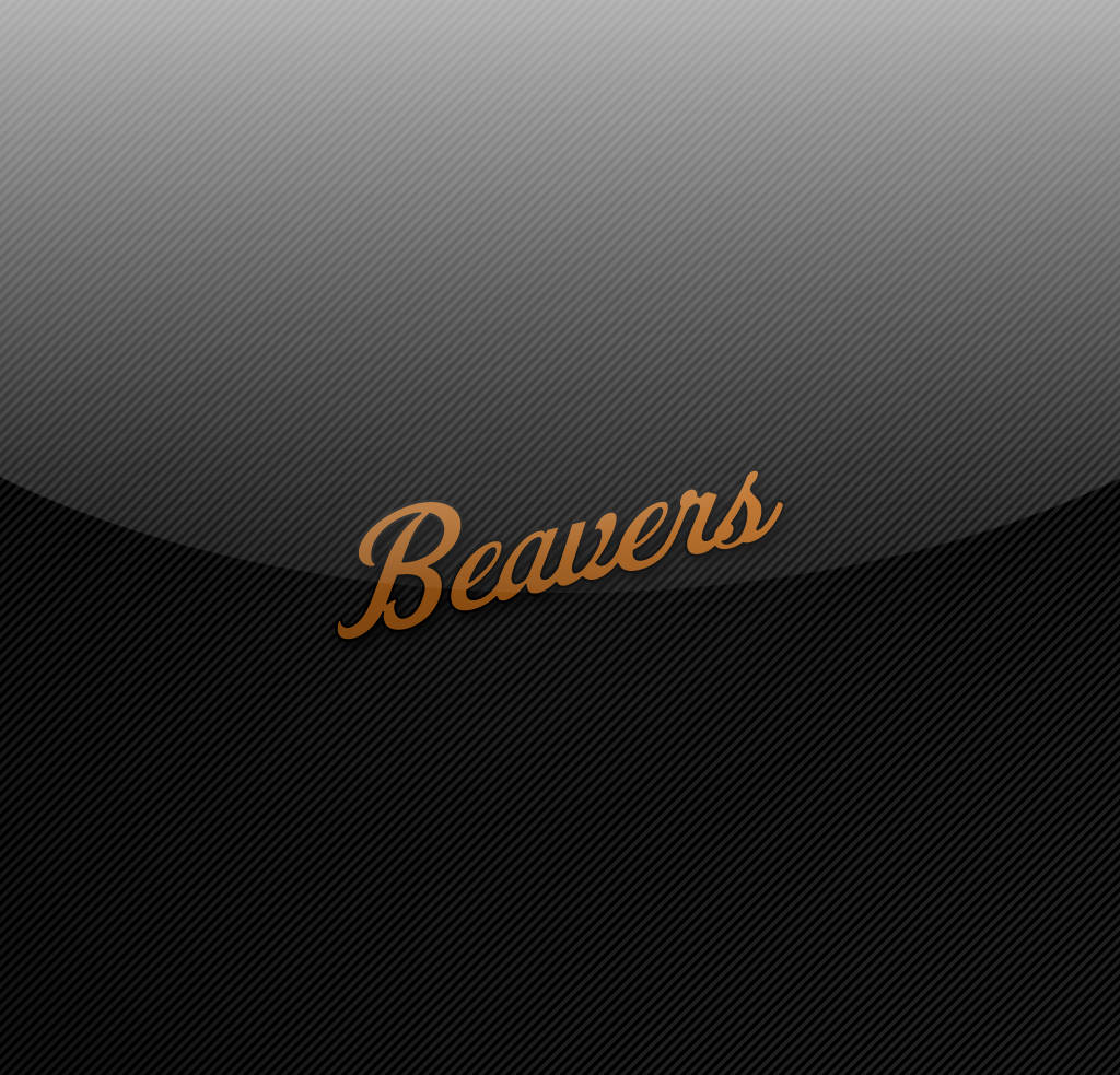 碳纖維背景上的金色 'Beavers' 文字