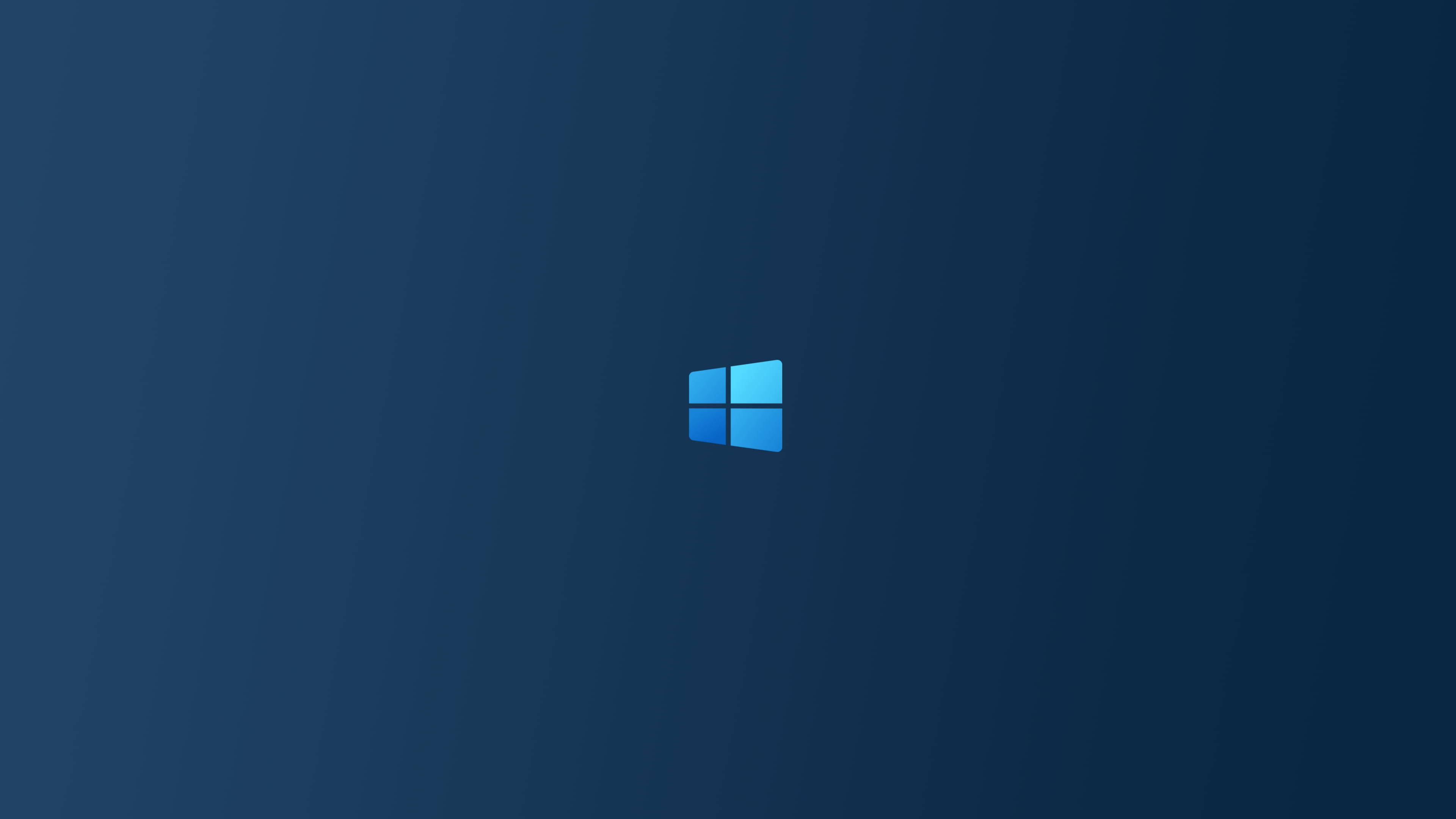 Logo 桌布 壁紙 — 簡約藍色漸變背景，Windows 標誌居中置於深藍色背景上。