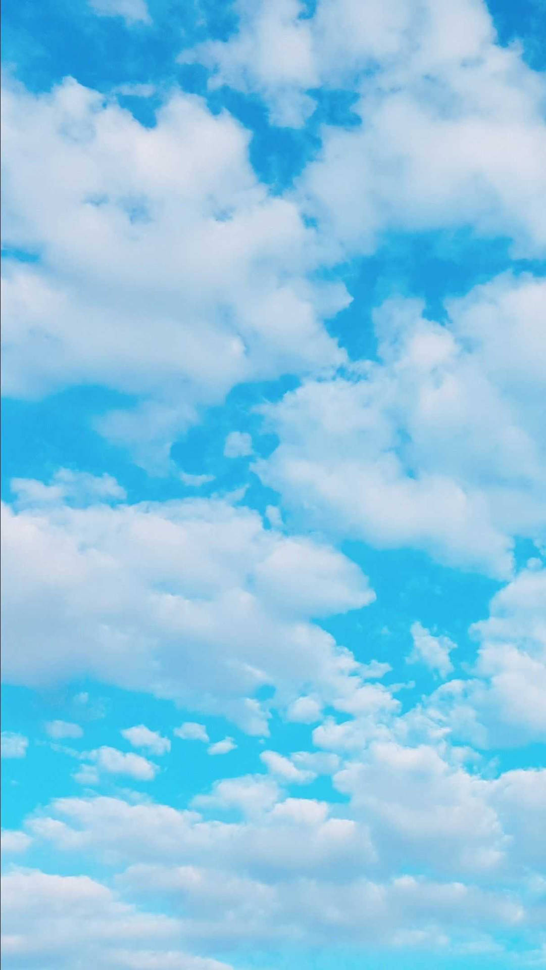 明亮的藍天，散落著白雲