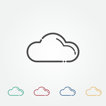 簡約雲端圖標設計 壁紙