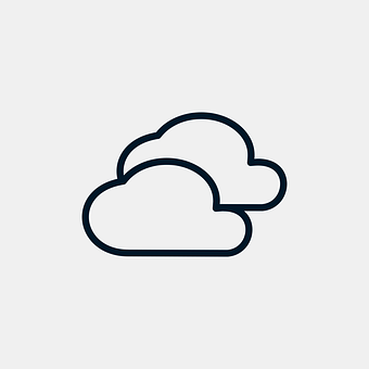 簡約雲端圖示 壁紙