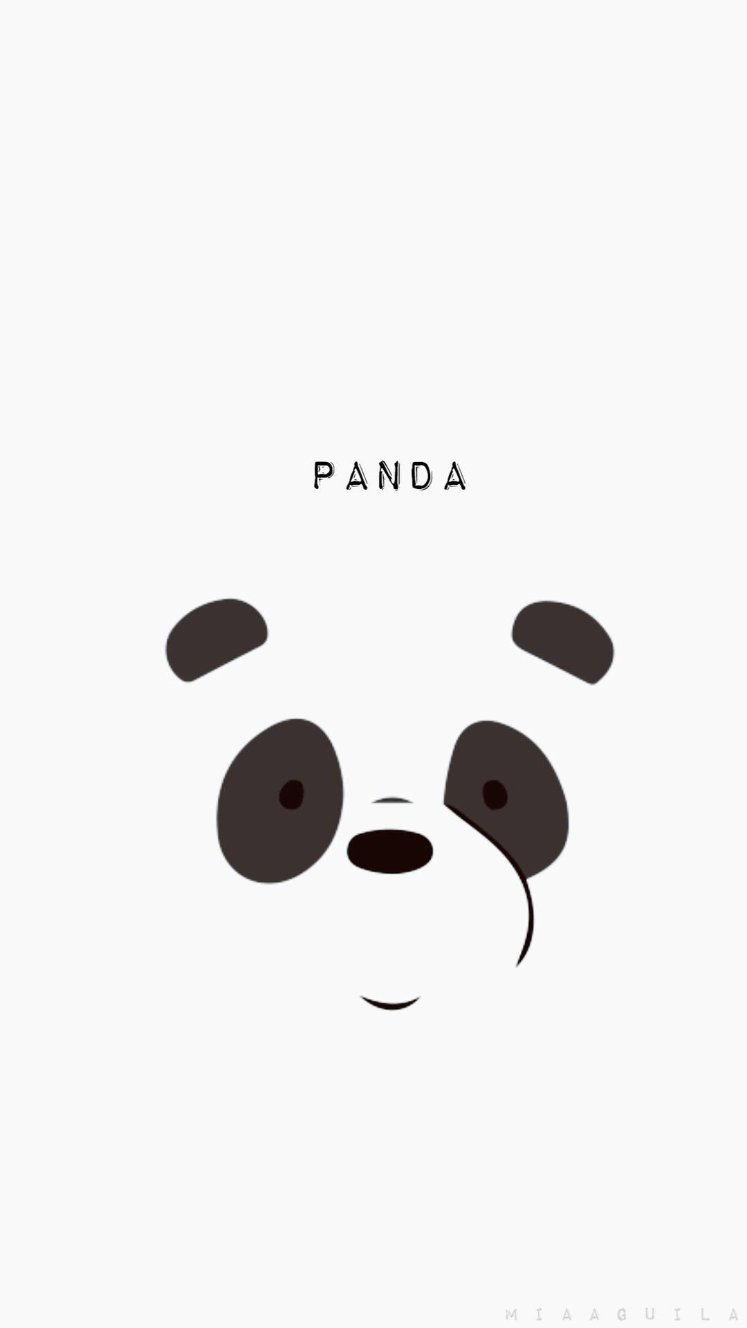 簡單黑白熊貓臉插圖，上方有「panda」字樣。