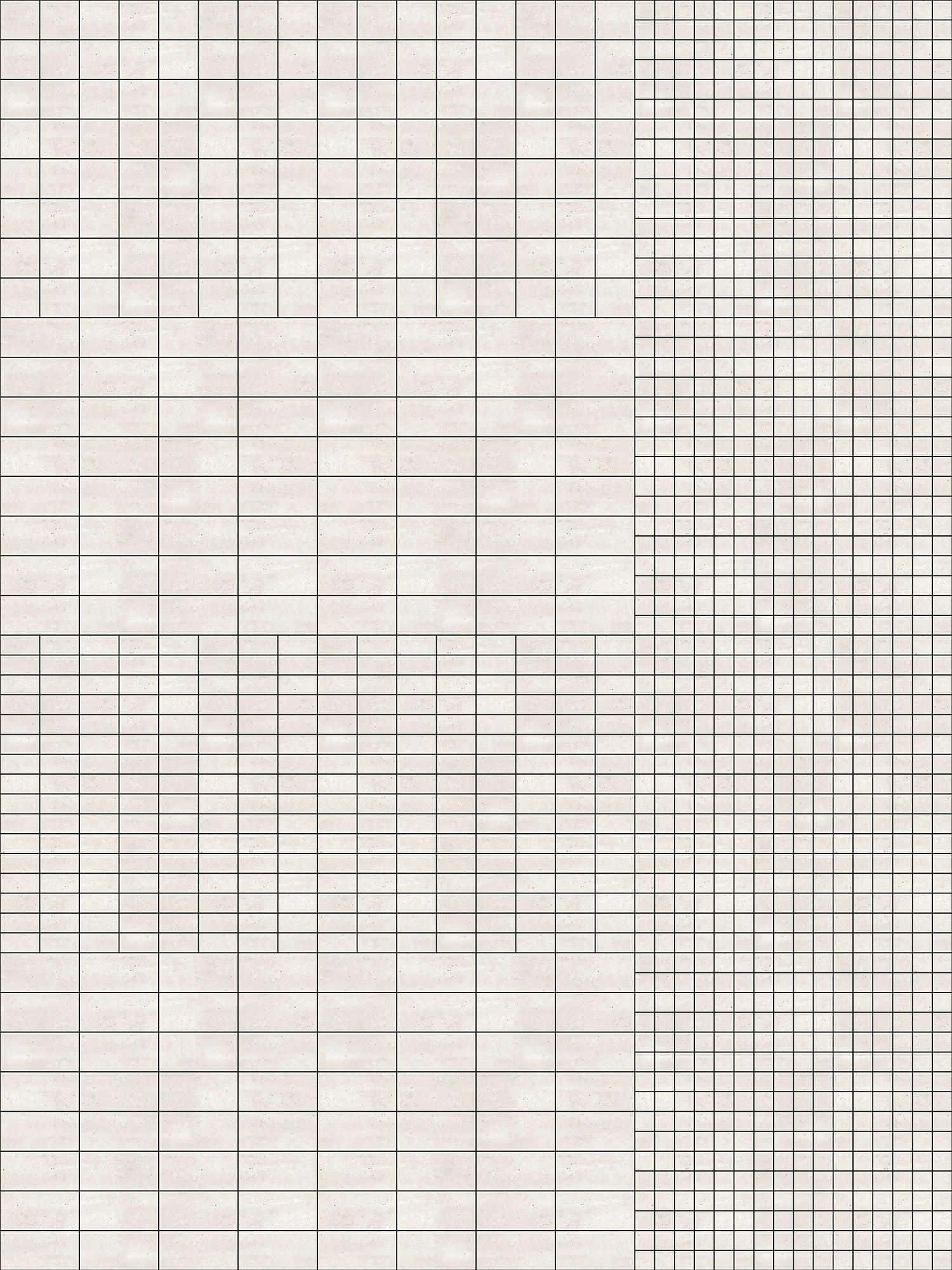 grid 桌布 壁紙 — 簡約風格牆紙，米色瓷磚搭配密度變化的黑色網格線，形成乾淨的幾何圖案。