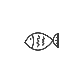 簡約魚形圖標