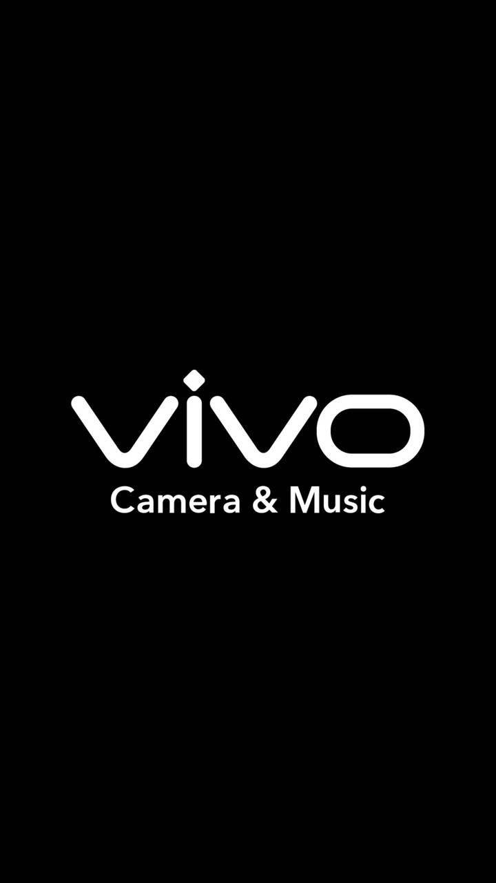 黑色背景上的vivo相機和音樂標誌