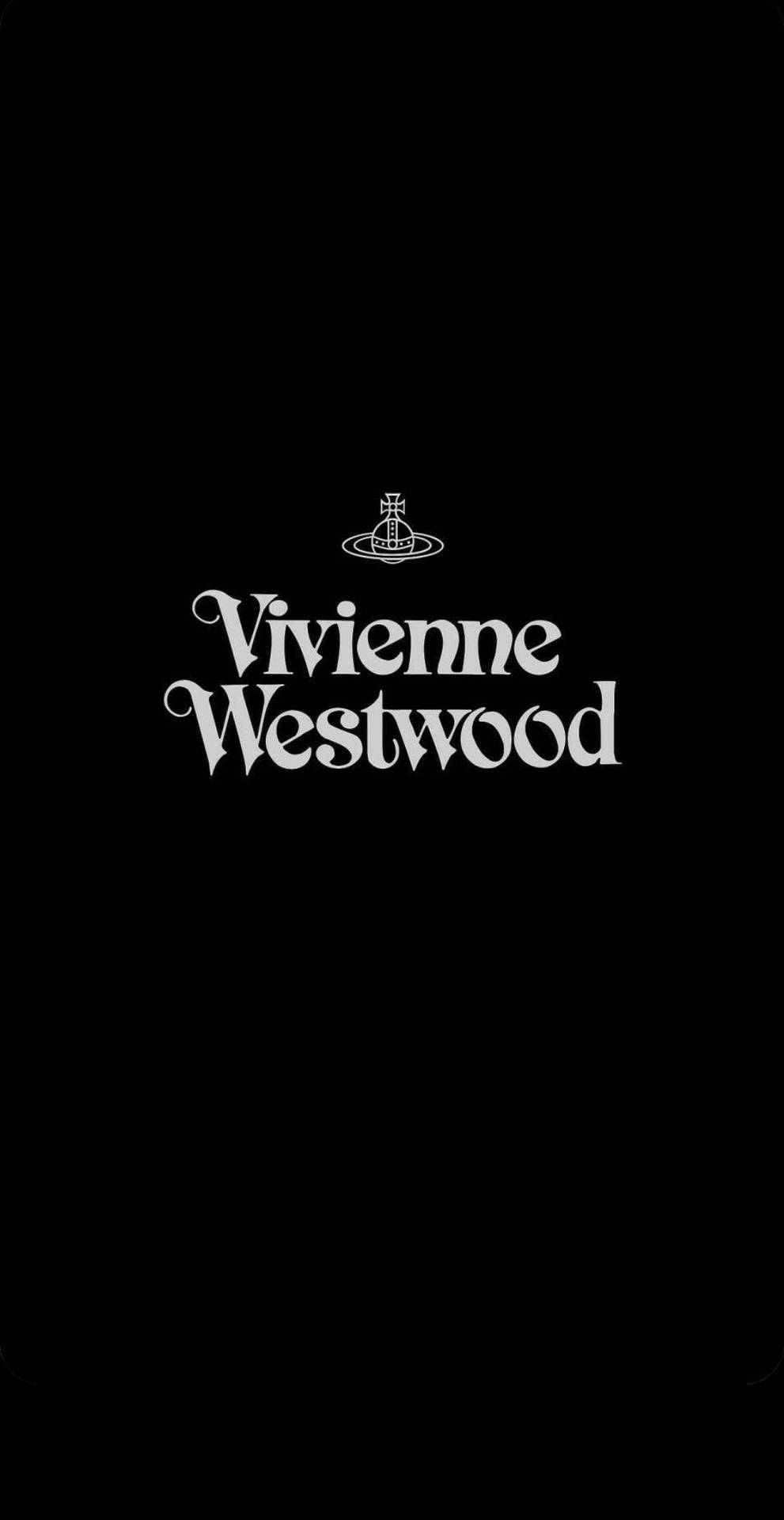黑色背景上的白色 Vivienne Westwood 標誌。