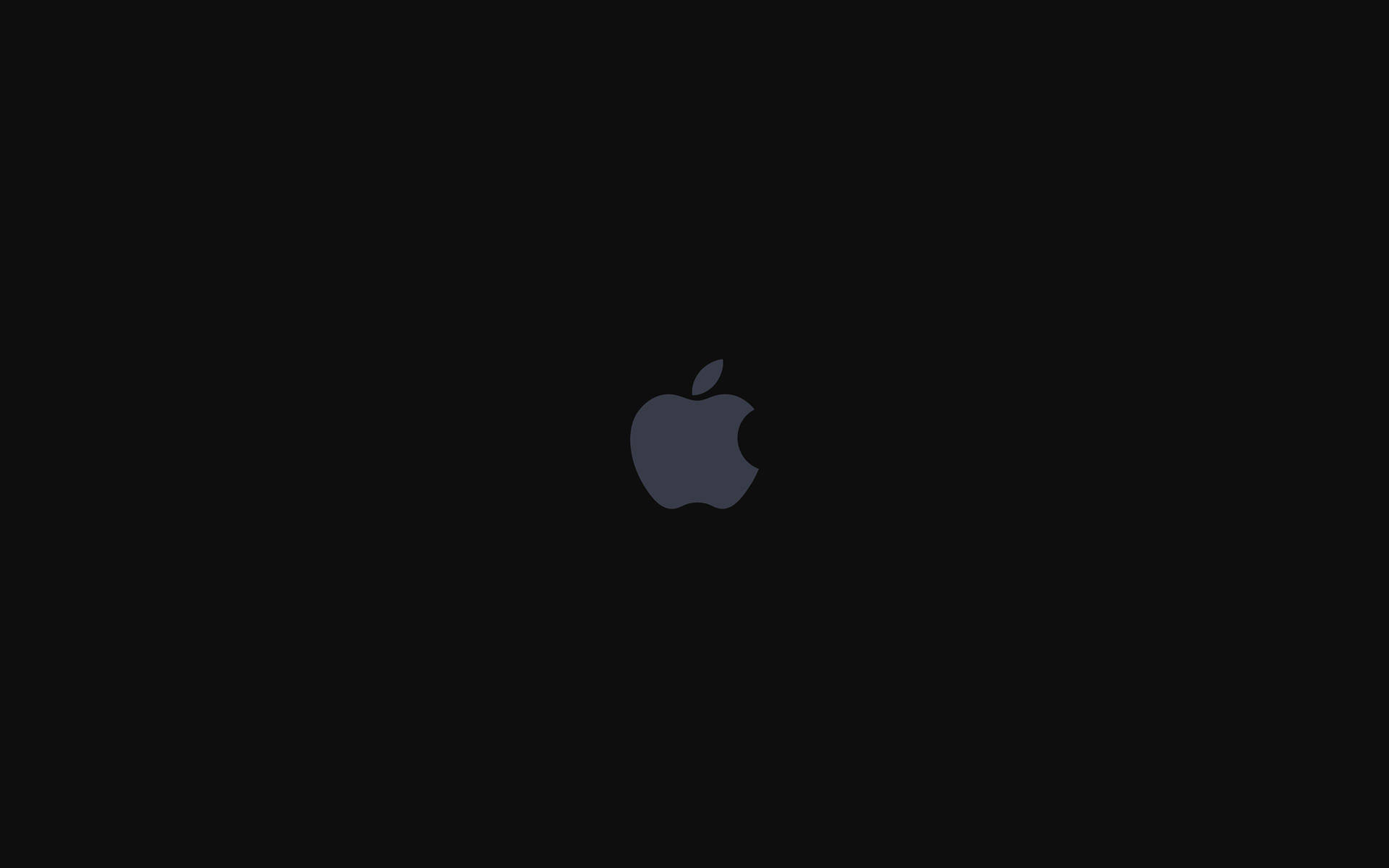 黑色背景上的深灰色Apple標誌