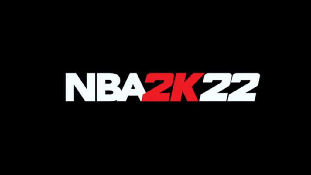 黑色背景上的NBA 2K22電子遊戲標誌
