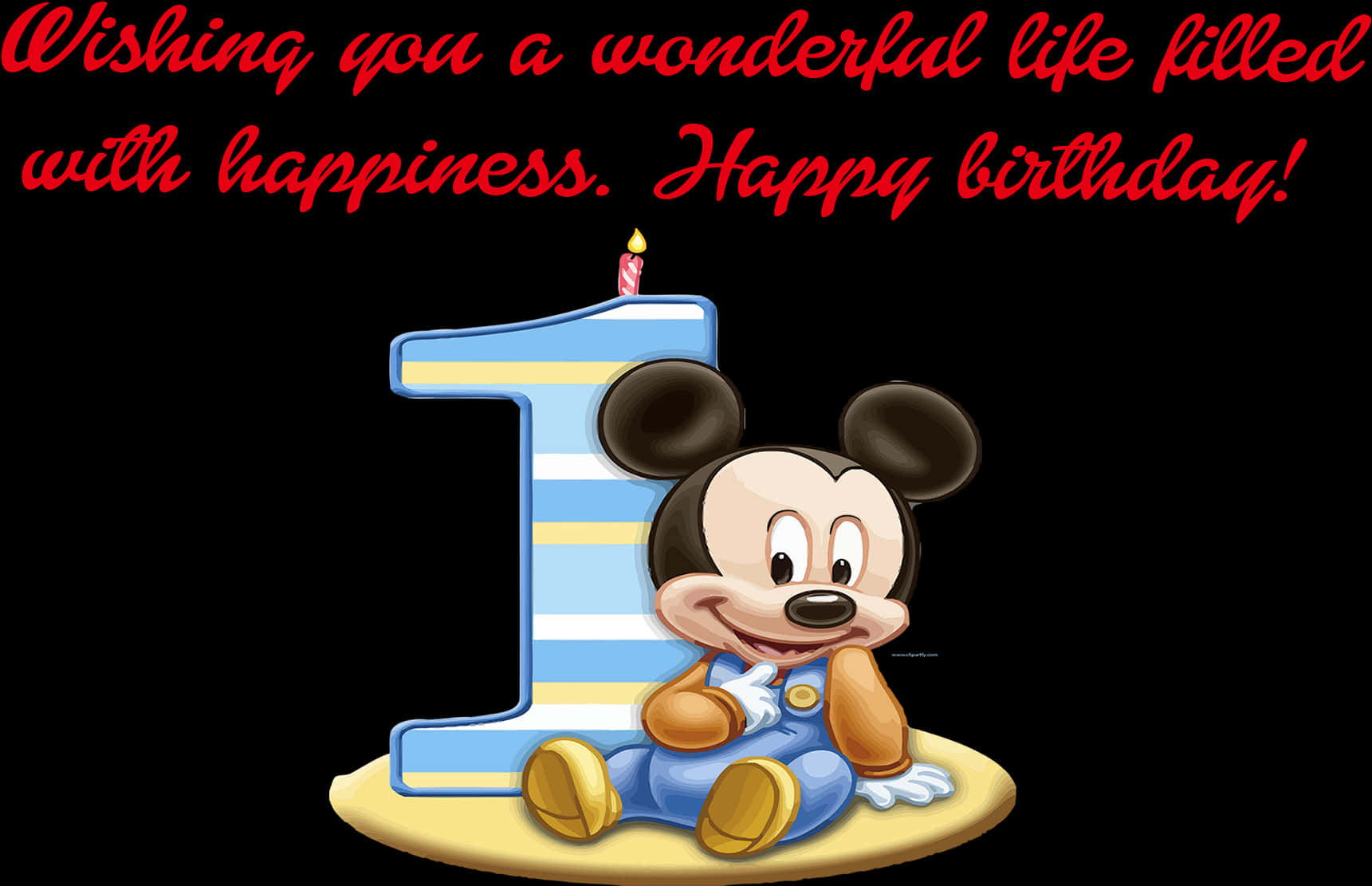 米奇一歲生日祝福 壁紙