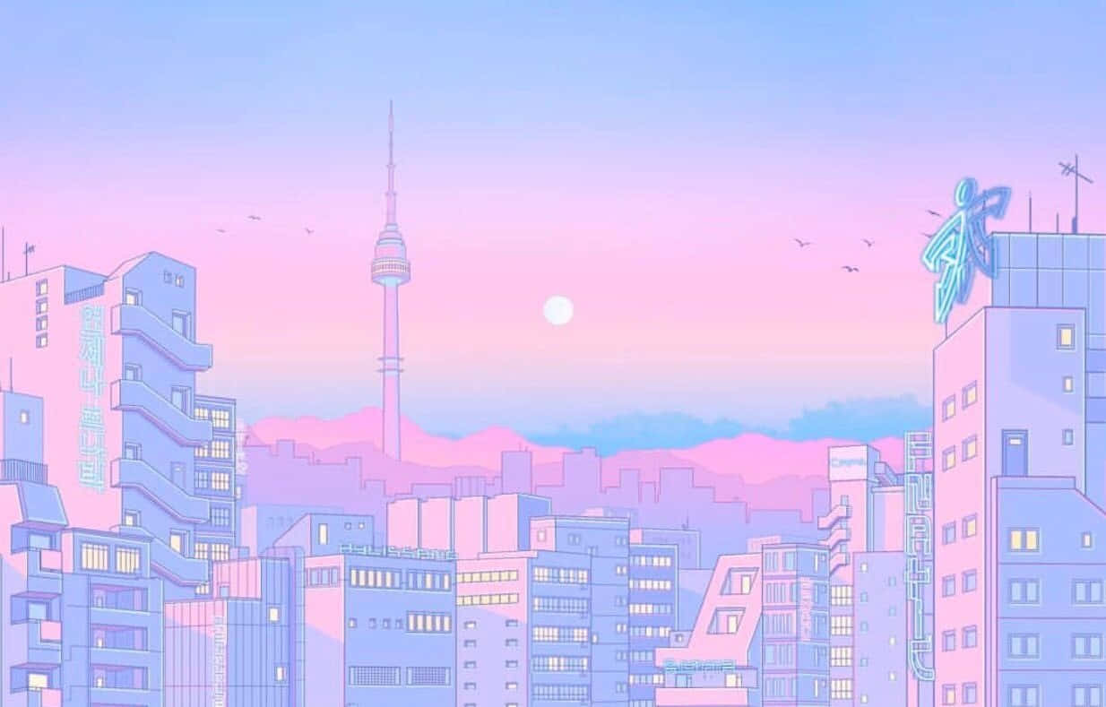 粉紅動漫美學圖片 壁紙