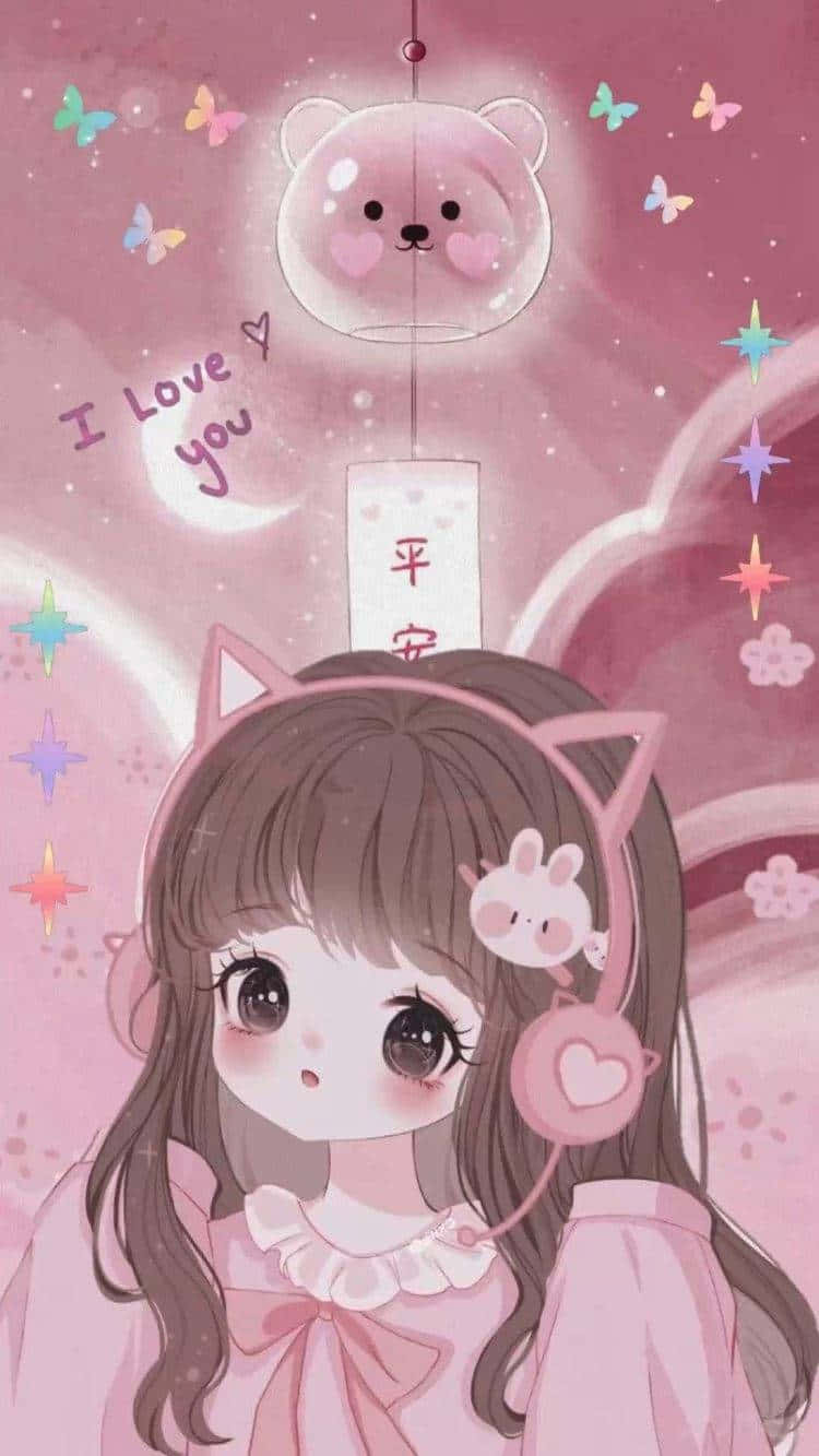 粉紅動漫美學圖片 壁紙