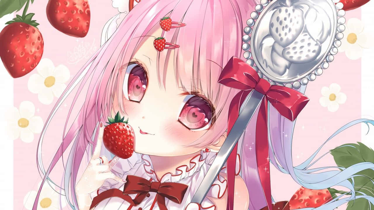 粉紅動漫美學圖片 壁紙