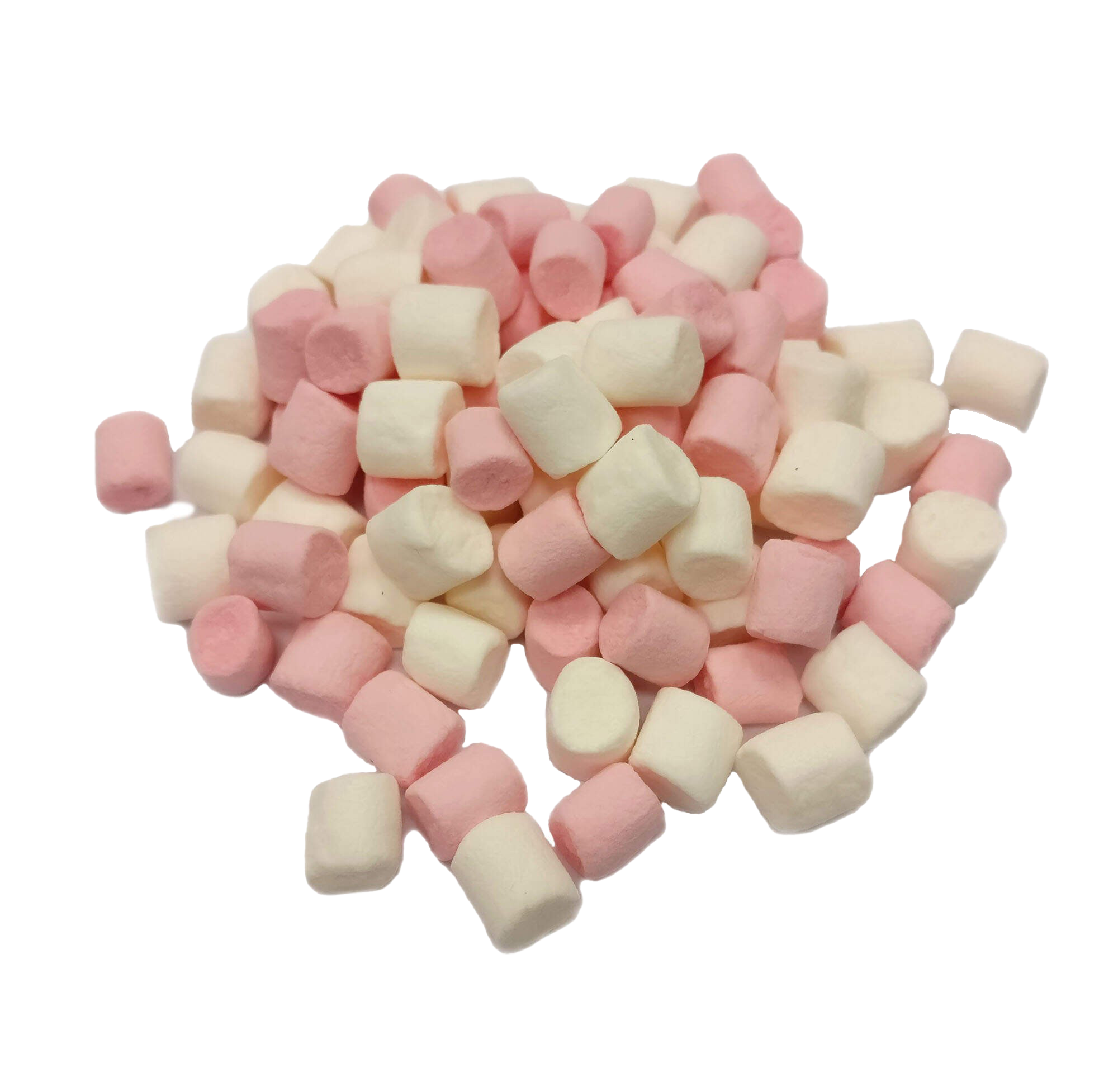 粉紅和白色迷你棉花糖 壁紙