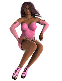 粉紅服裝3D模型