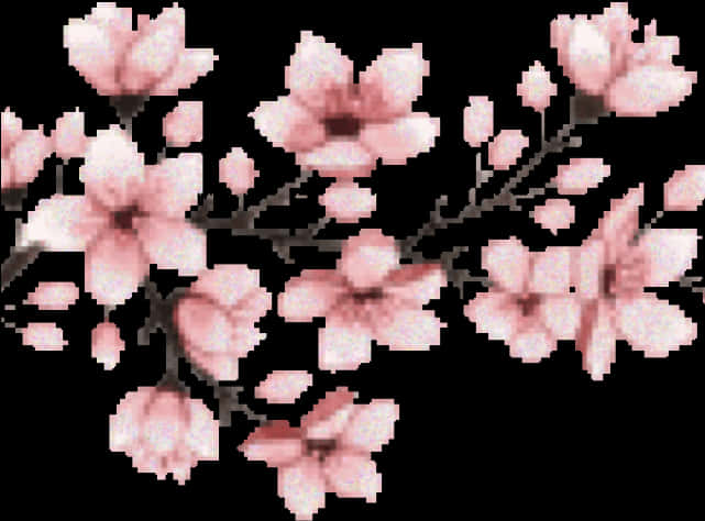 粉紅櫻花藝術表現 壁紙
