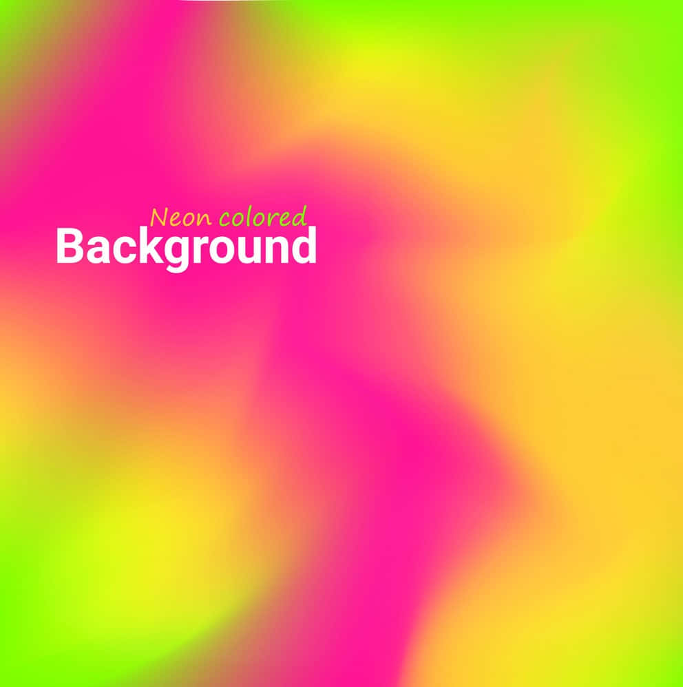 帶有漸變漩渦和文字疊加的霓虹色抽象背景