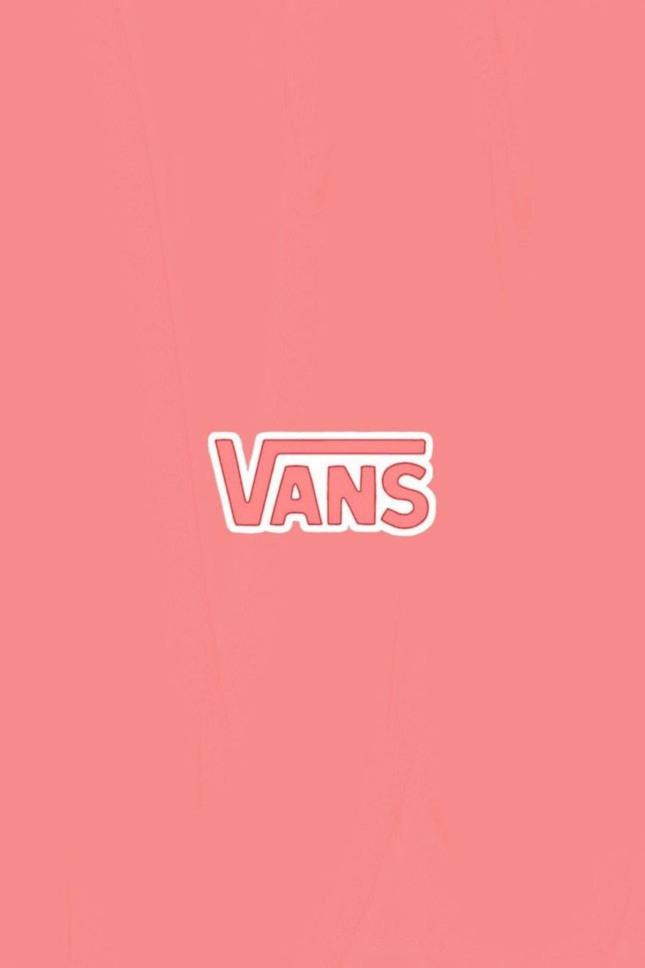 純粉紅色背景上的Vans標誌
