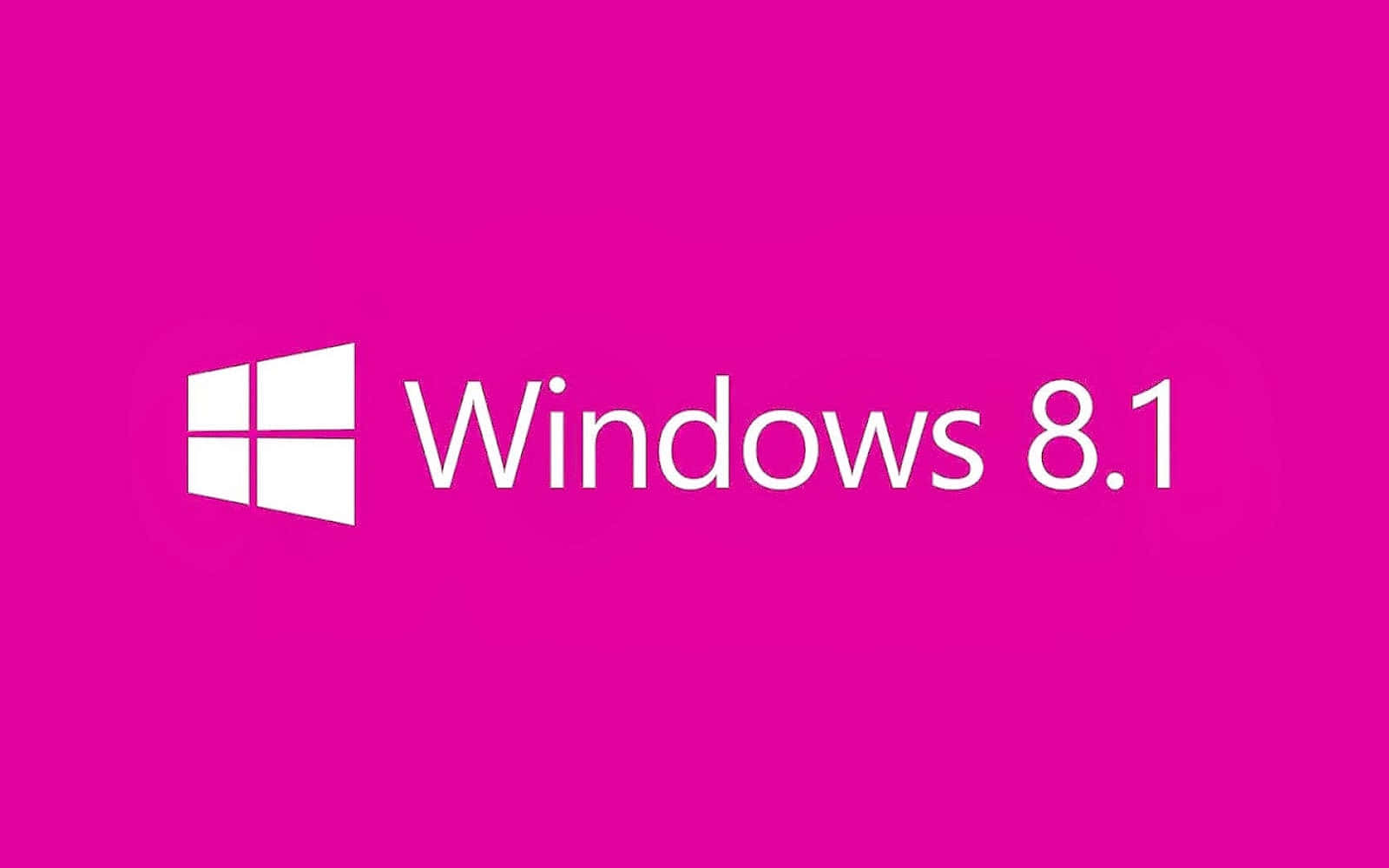 洋紅色背景上的 Windows 8.1 操作系統標誌