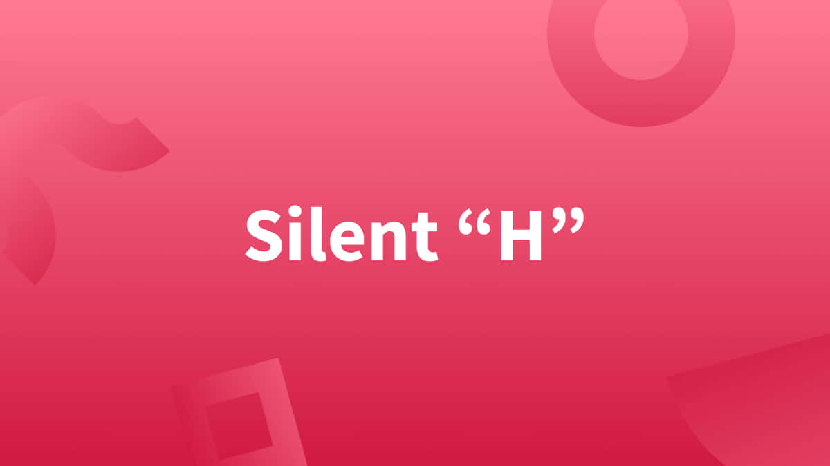 粉紅色漸變背景，帶有顯示 Silent H 的白色文字和柔和幾何形狀。
