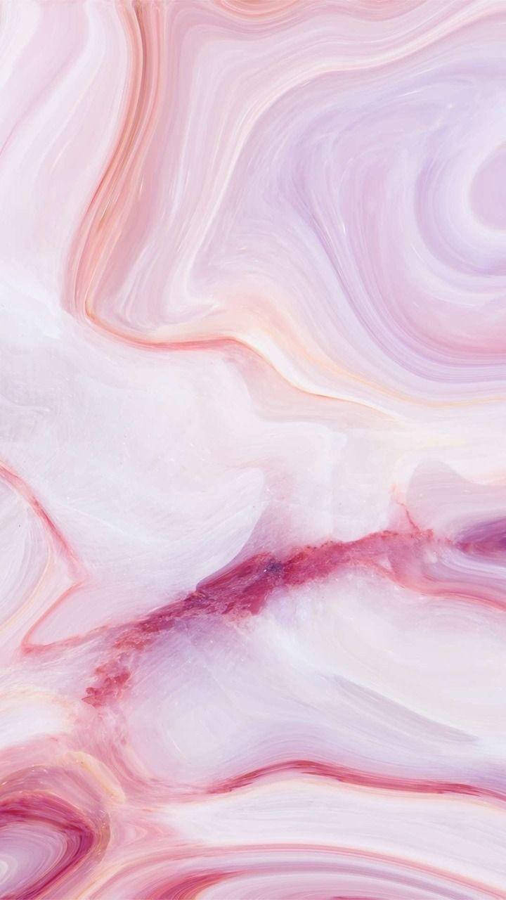 Marble Phone 桌布 壁紙 — 粉紅薰衣草和白色的柔和漩渦圖案營造出夢幻般的抽象大理石紋理。