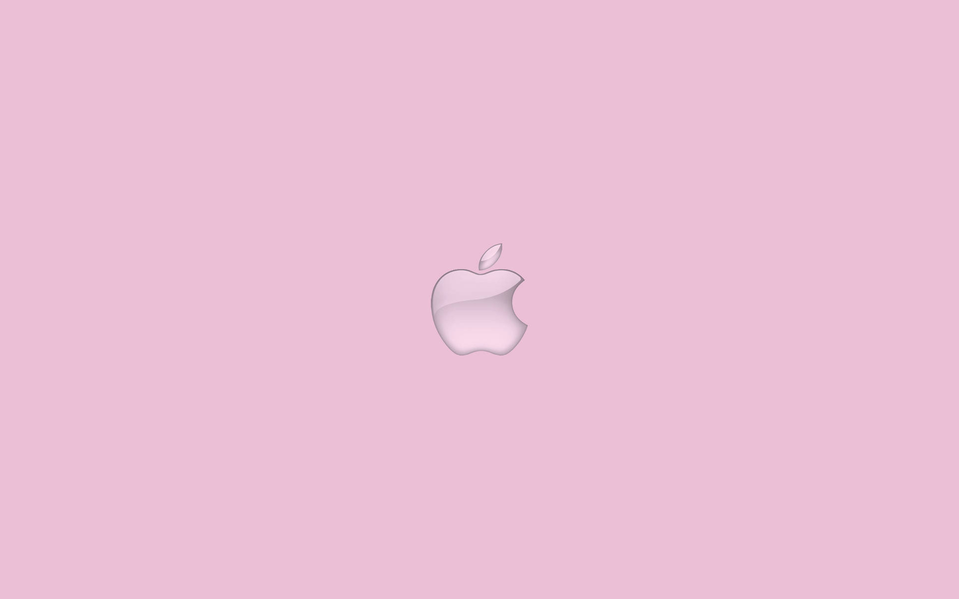 粉紅色背景上的銀色Apple標誌 — 粉紅色 iPhone 壁紙