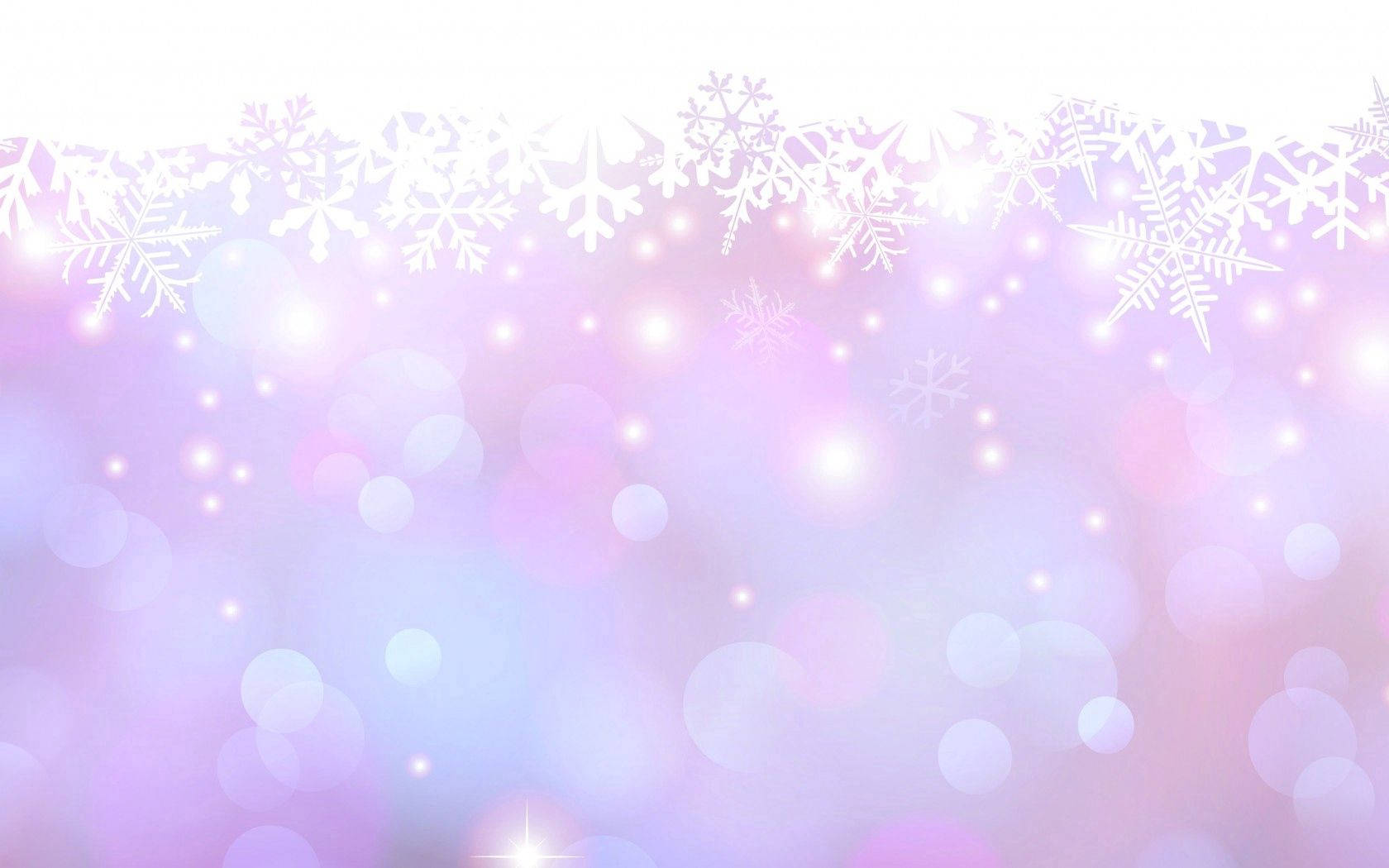 節日冬日背景，帶有雪花和發光燈光