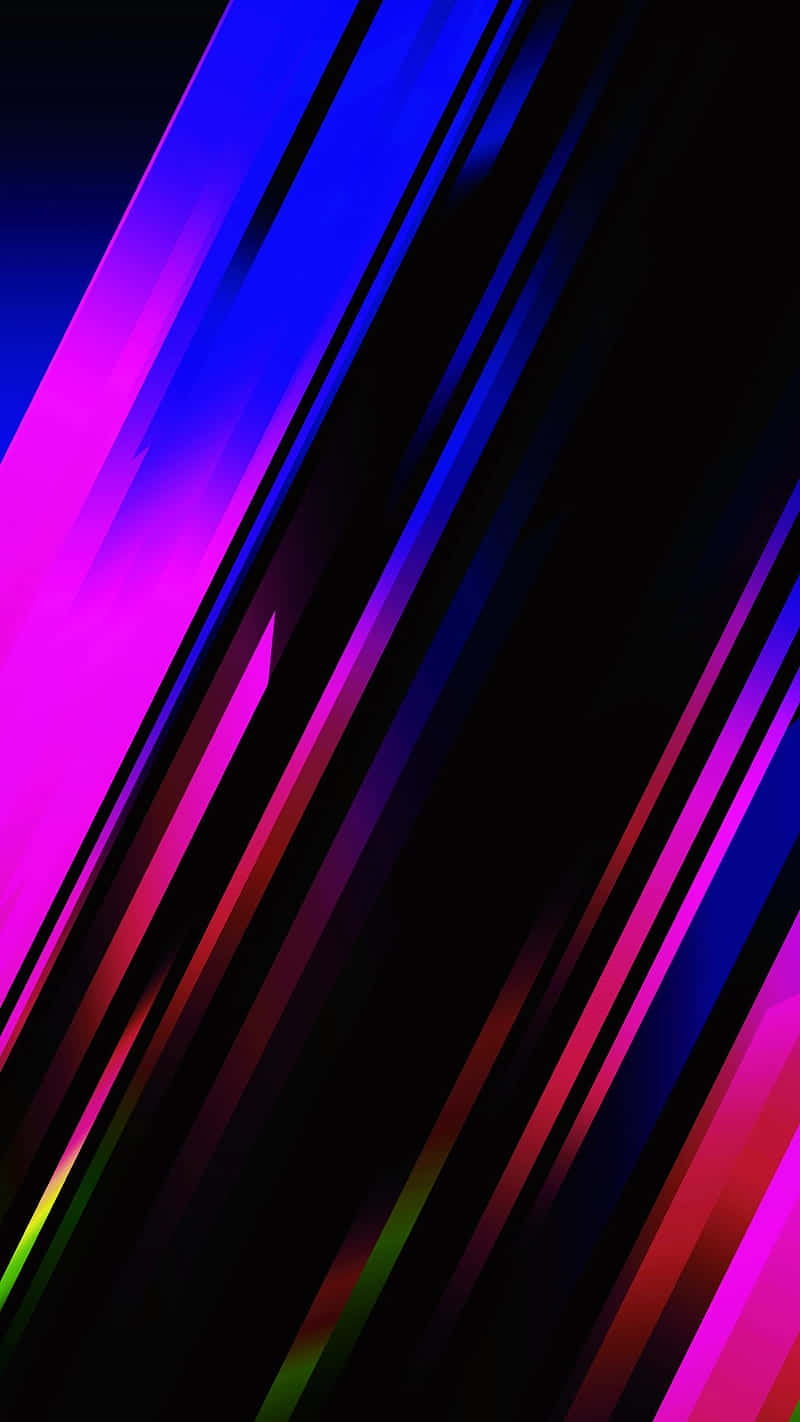 粉藍線條 Super Amoled 顯示屏 壁紙