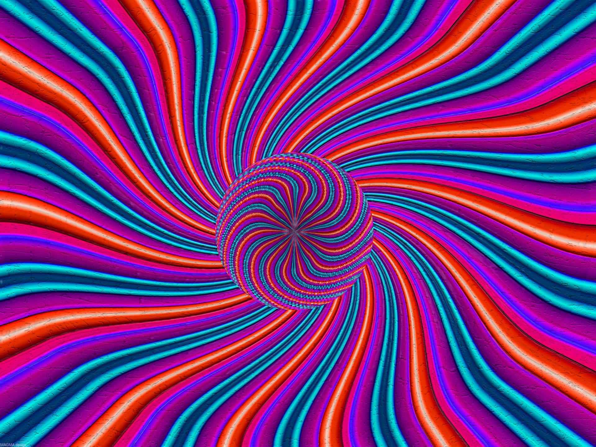 粉藍螺旋酷炫視覺錯覺 壁紙