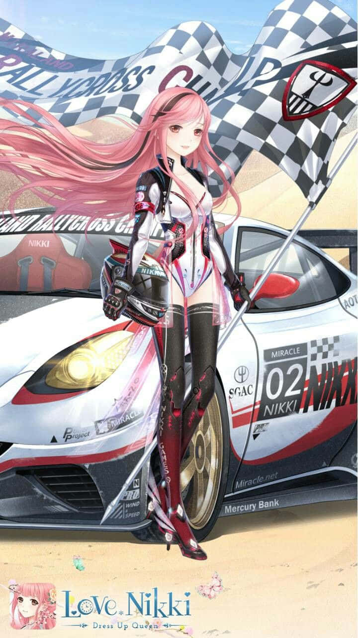 動漫賽車女孩 — 動漫車 壁紙