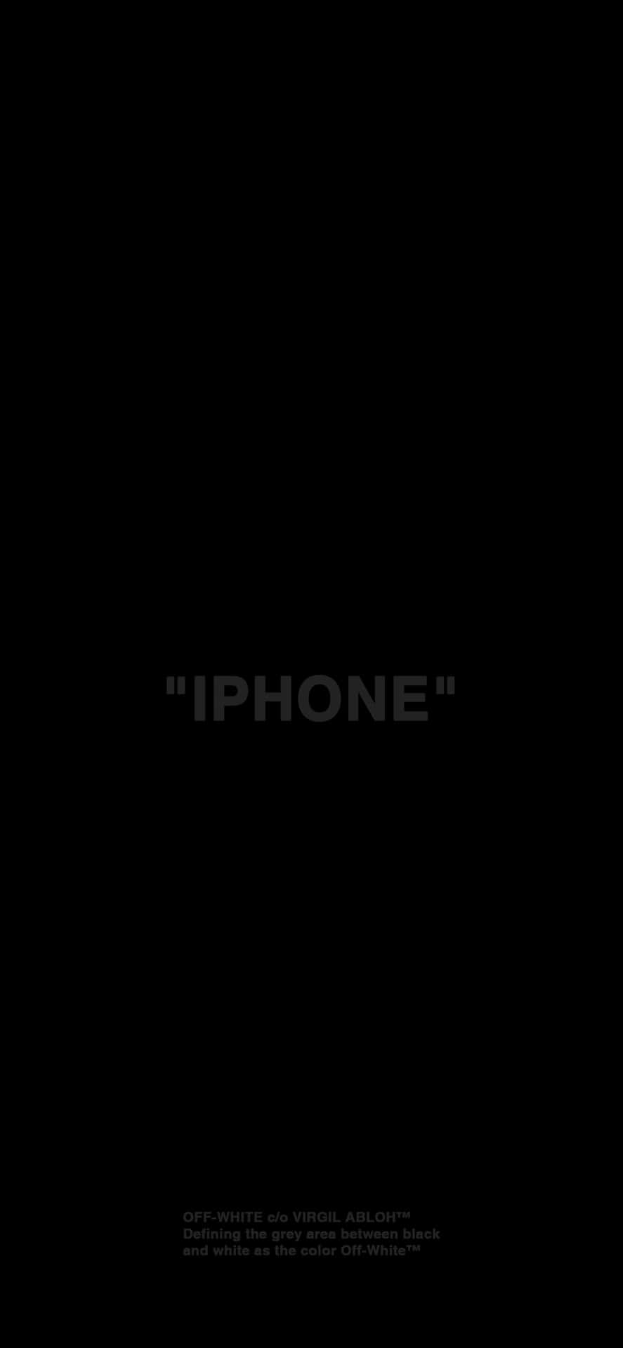 黑色背景，灰色文字顯示「IPHONE」，底部有小型品牌文字。