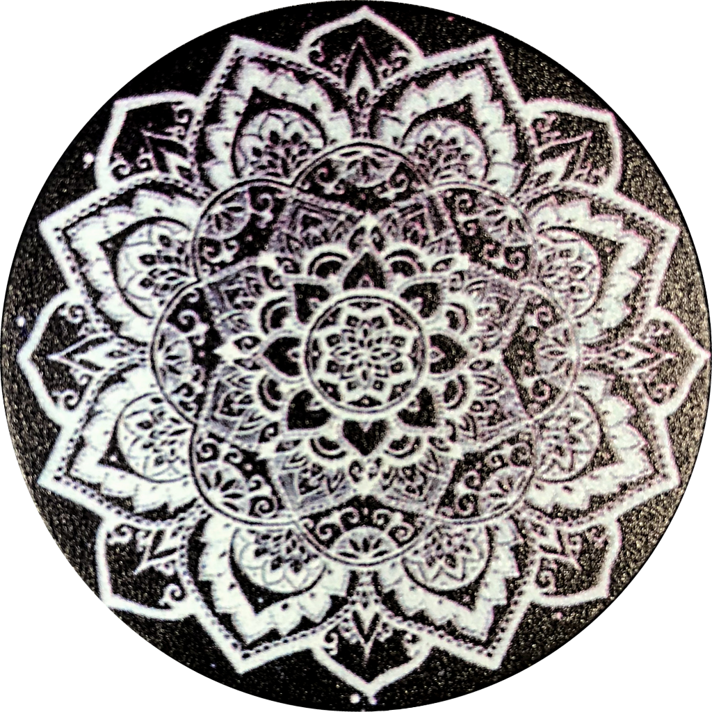 精細黑白曼陀羅藝術作品 壁紙