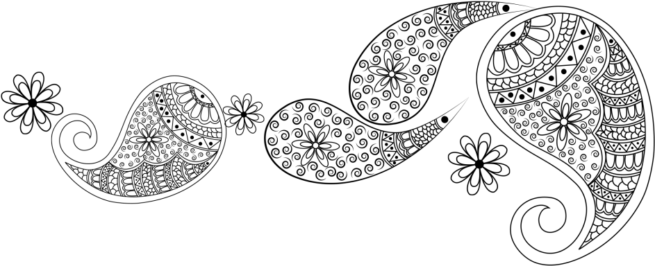 精緻佩斯利圖案曼陀羅 壁紙