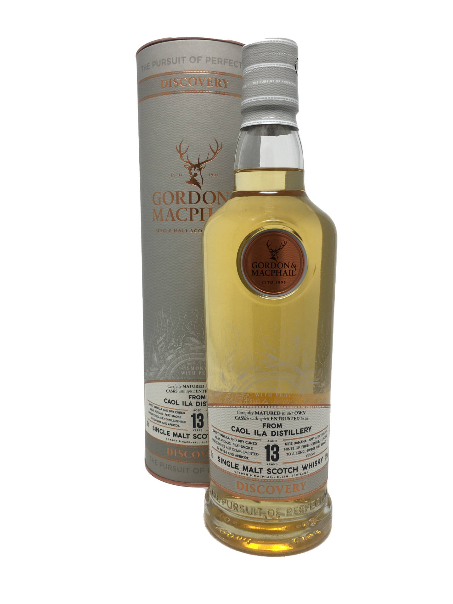 Gordon & MacPhail Caol Ila 13 Year Old 單一麥芽蘇格蘭威士忌酒瓶及展示管