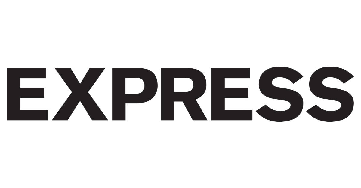 白色背景上顯示express的黑色文字標誌。