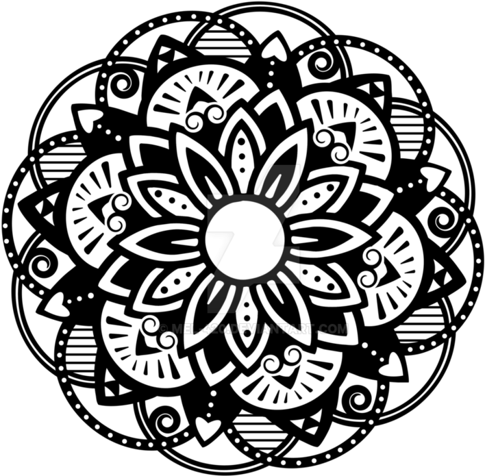 精緻黑色曼陀羅藝術 壁紙